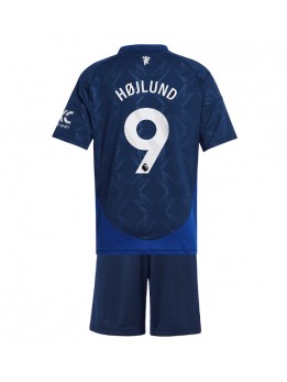 Manchester United Rasmus Hojlund #9 Dječji Gostujuci Dres kompleti 2024-25 Kratak Rukavima (+ kratke hlače)